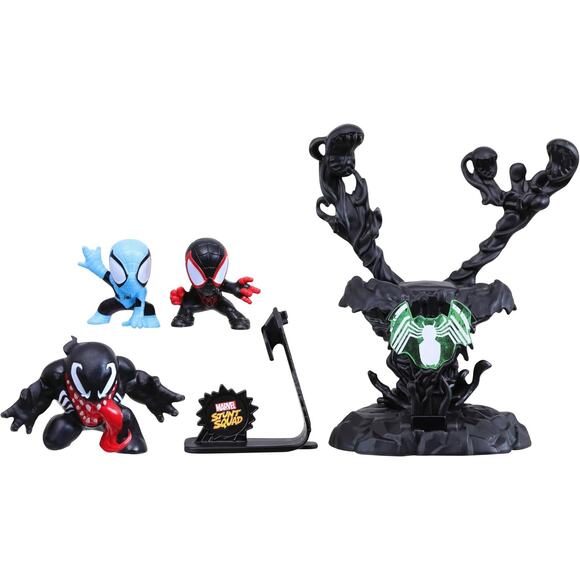 Marvel Stunt Squad Villain Knockdown PlaysetSpiderman Miles Morales vs Venom NWT - Picture 4 of 4